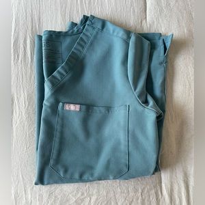 Teal FIGS one pocket scrub top - size small